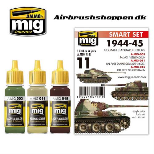 A.MIG 7141 1944-1945 GERMAN STANDARD COLORS 3 x 17 ml